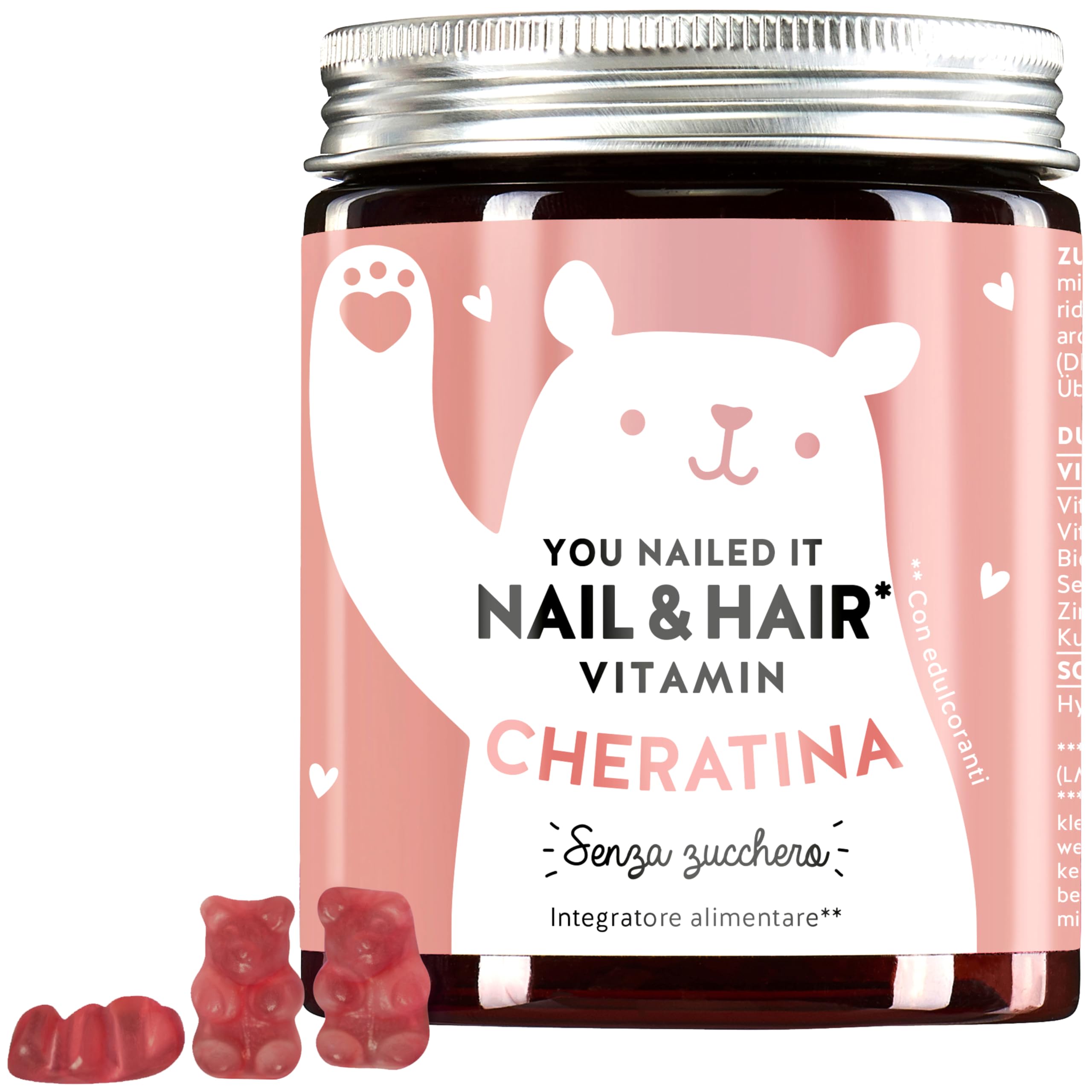 Orsetti Gommosi Alla Cheratina - per Capelli E Unghie Sani Con Vitamina C, E, Se