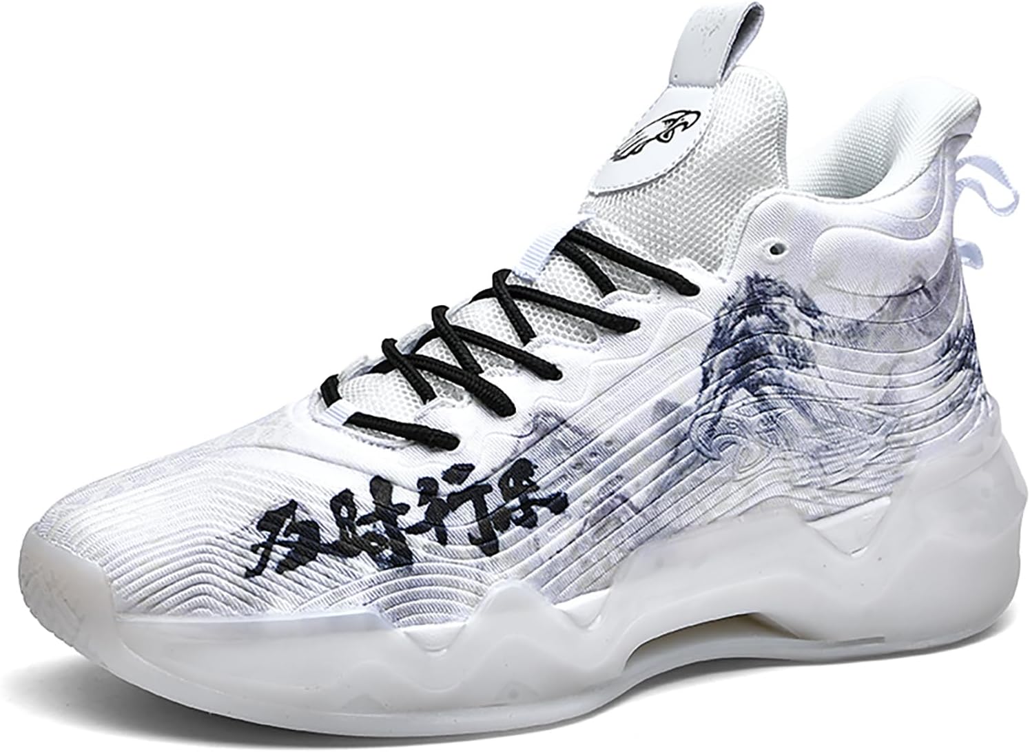 Women Men Basketball Shoes Youth Fashion High Top Running Shoes Volleyball Sneakers Colorful Painting Sport Shoes Comfortable Non-Slip Footwear