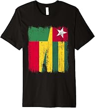 Benin Togo Half Flag Beninese Togolese Roots Premium T-Shirt