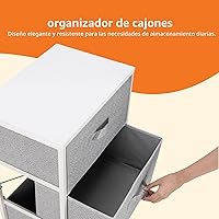 Vista 3 de Yaxa Basics - Organizador de tela con 4 cajones para armario, color blanco.