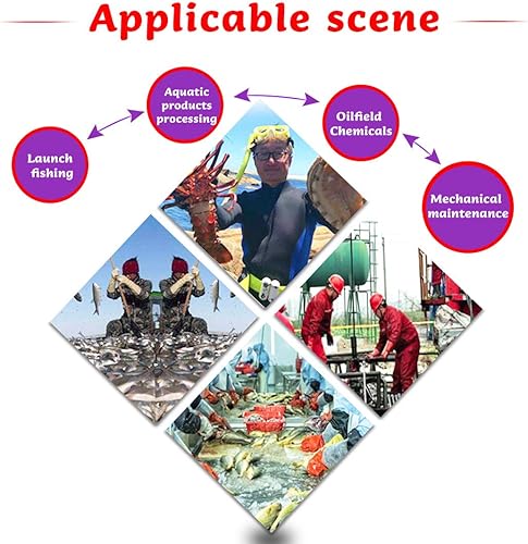 Miniatura 3 de Guantes de estanque de brazo completo con forro de algodón, guantes impermeables extra largos para limpieza de estanquesindustria de maquinaria, 25