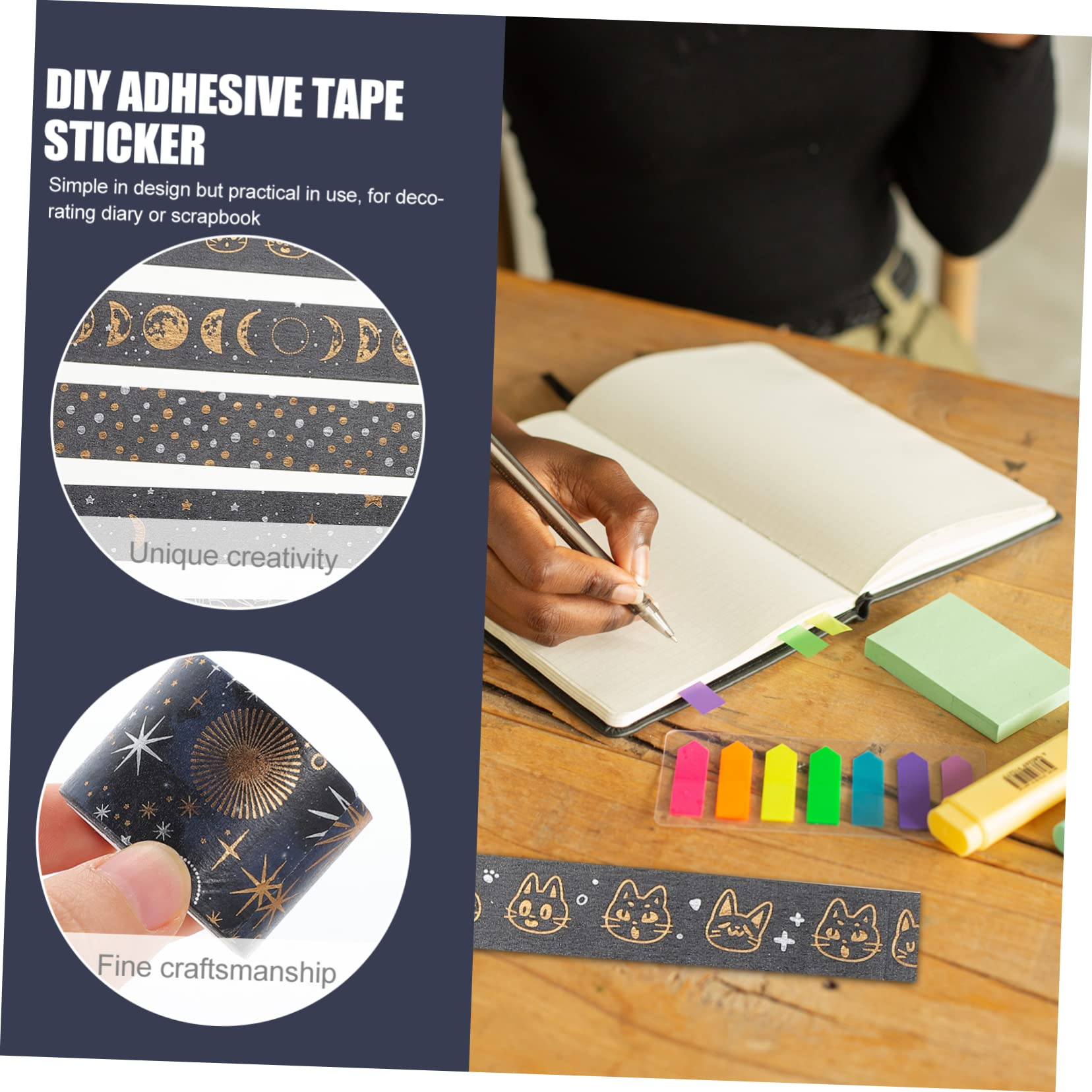 STOBOK 27rotoli Nastro Decorativo Washi Da Carta Premium Per Scrapbooking e Diario Design Unico e Delicato Per Creazioni Fai Da Te Per Album Fotografici e Regali
