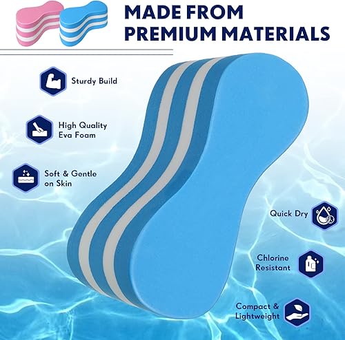 Miniatura 4 de Junkin 2 piezas de 5 capas de natación boya EVA flotador de pierna flotador de natación accesorios de natación piscina equipo de ejercicio para