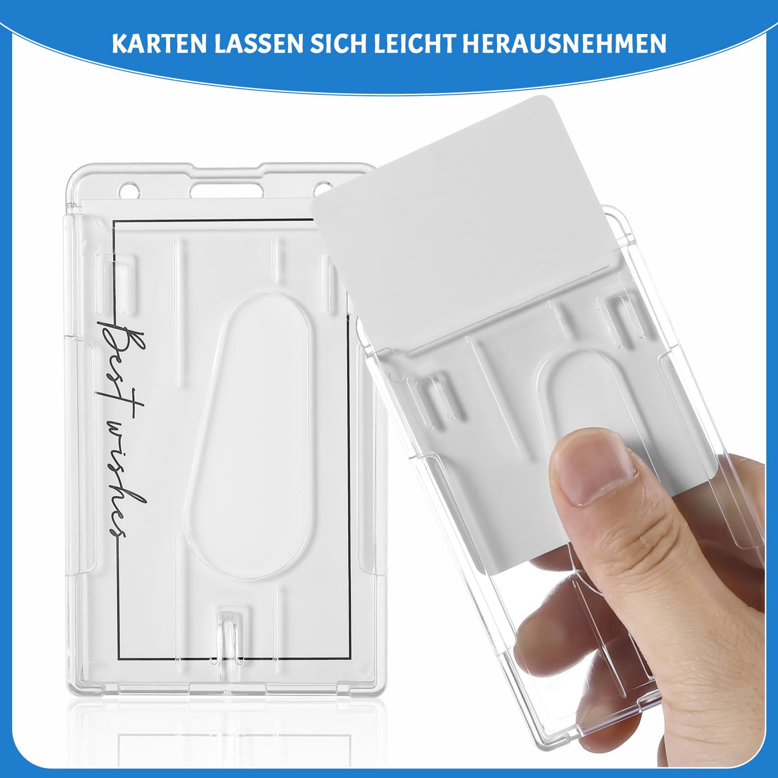 GARIOUANS Ausweishüllen 2er Set - Wiederverwendbare ID Kartenhalter