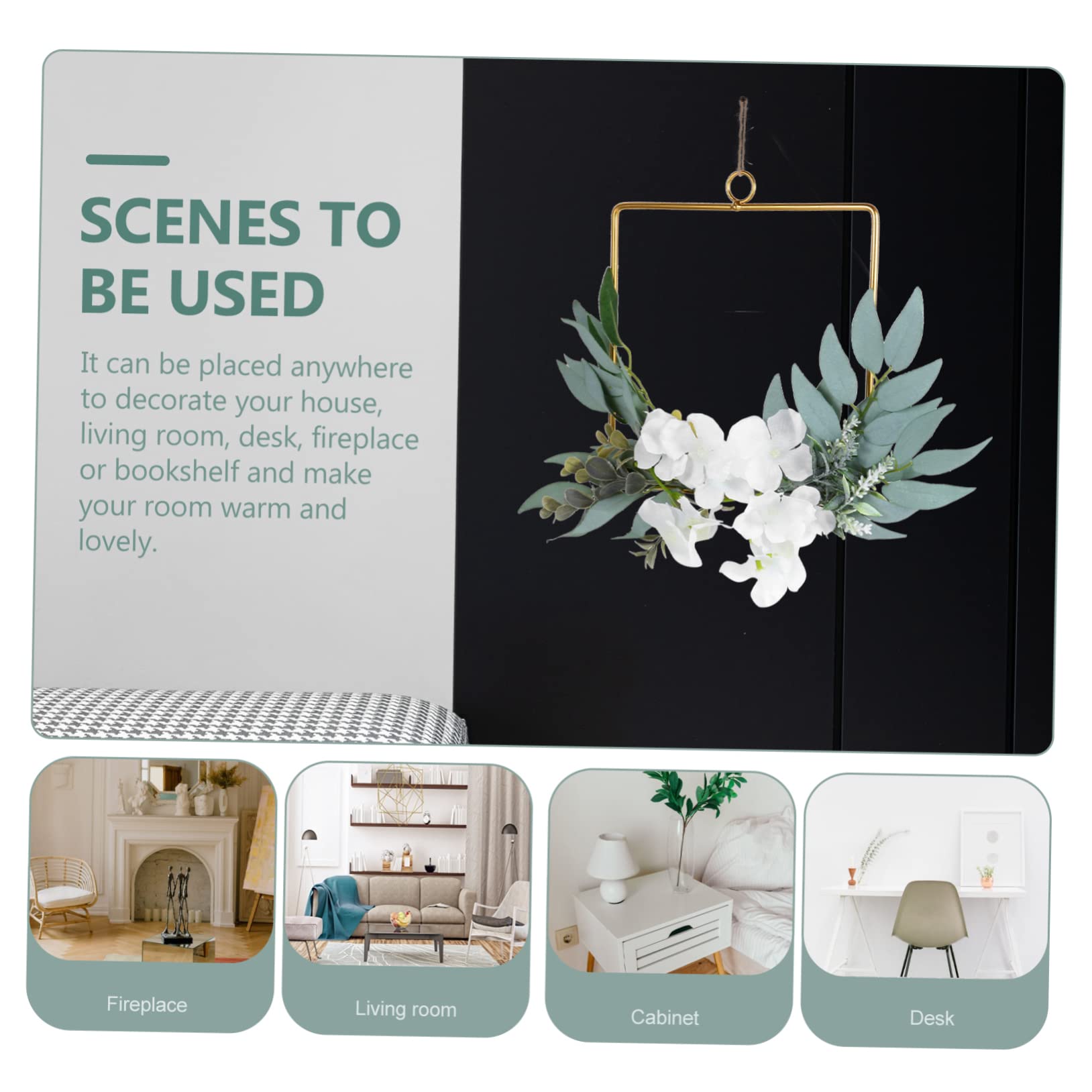 Abaodam 2 Stücke Girlande Dekoration Für Hochzeit Dekorative Kranz Hochzeit Party Hängen Girlande Hintergrund Hängen Blatt Decor
