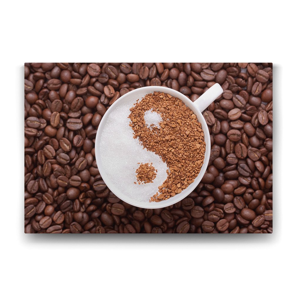 Ying Yang Kahve Tablosu - 90x60cm