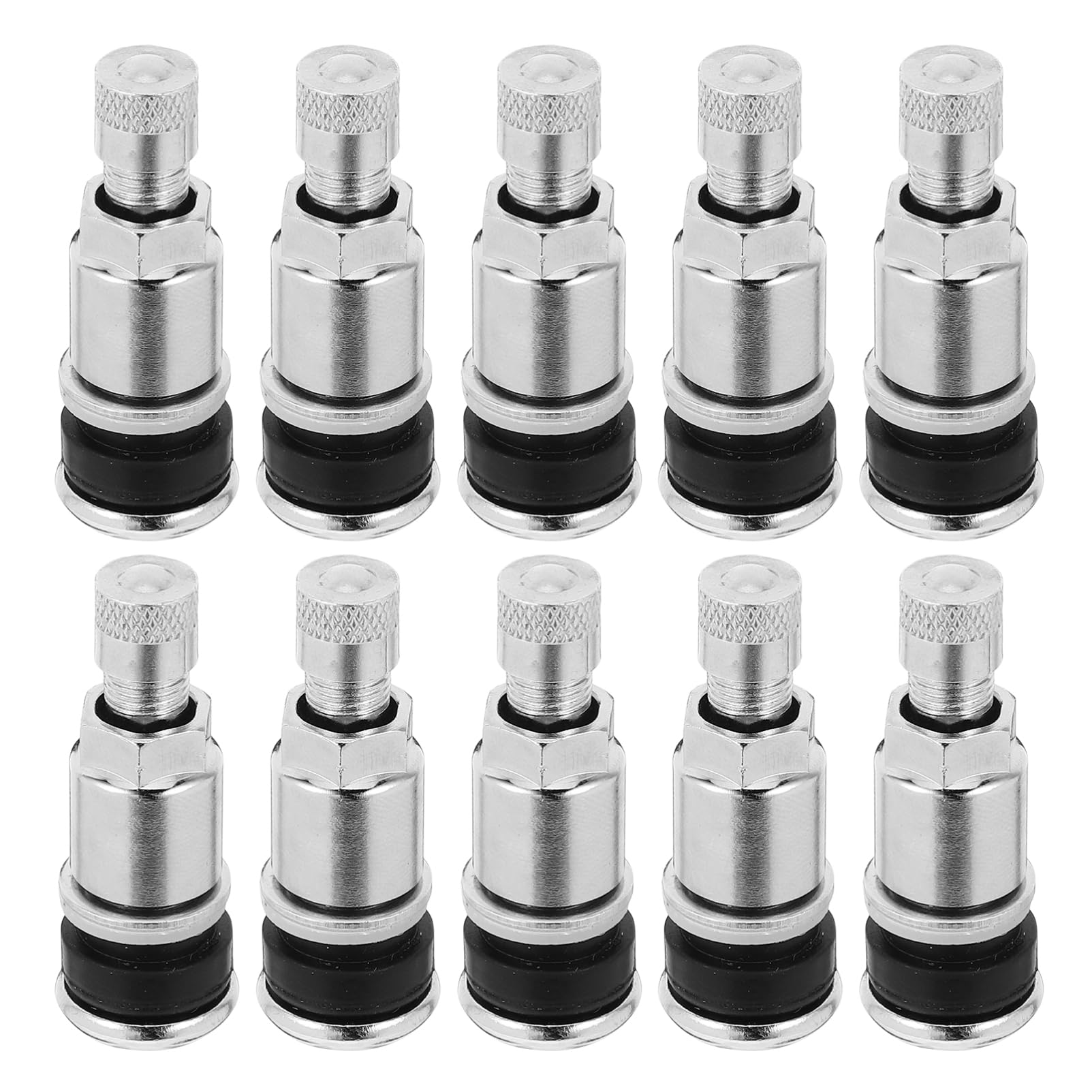 Ciieeo Steli Valvole Pneumatici Imbullonati in Metallo 10 Pezzi per Auto Compatibili Pneumatici Tubeless Design a Bullone Resistente alla Corrosione e Pressione Stabile per Sostituzione