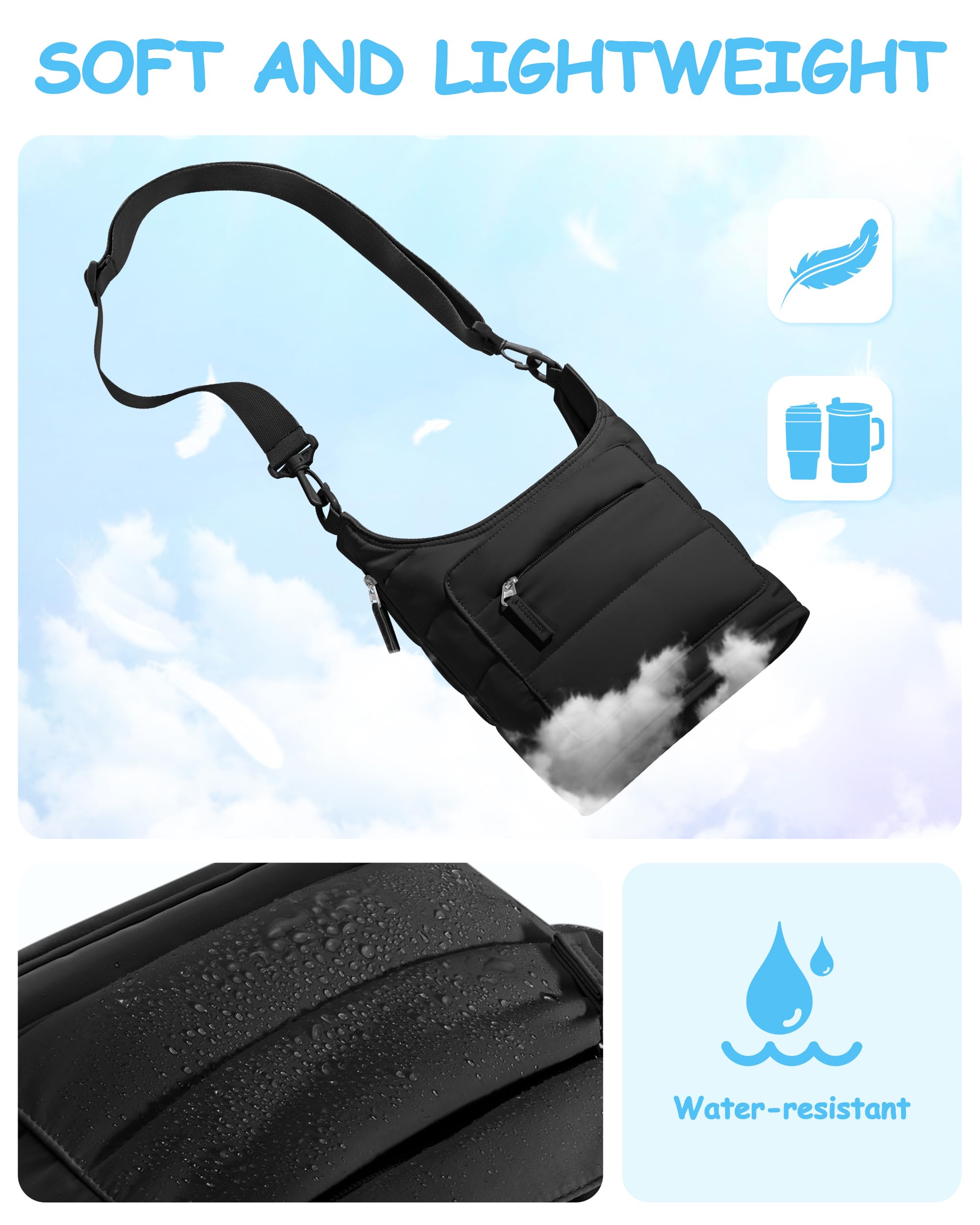 Soporte para botella de agua con correa para 2 tazas, bolsa para botella de agua con bolsillo para teléfono, bolsa de transporte para vasos para caminar, senderismo, camping