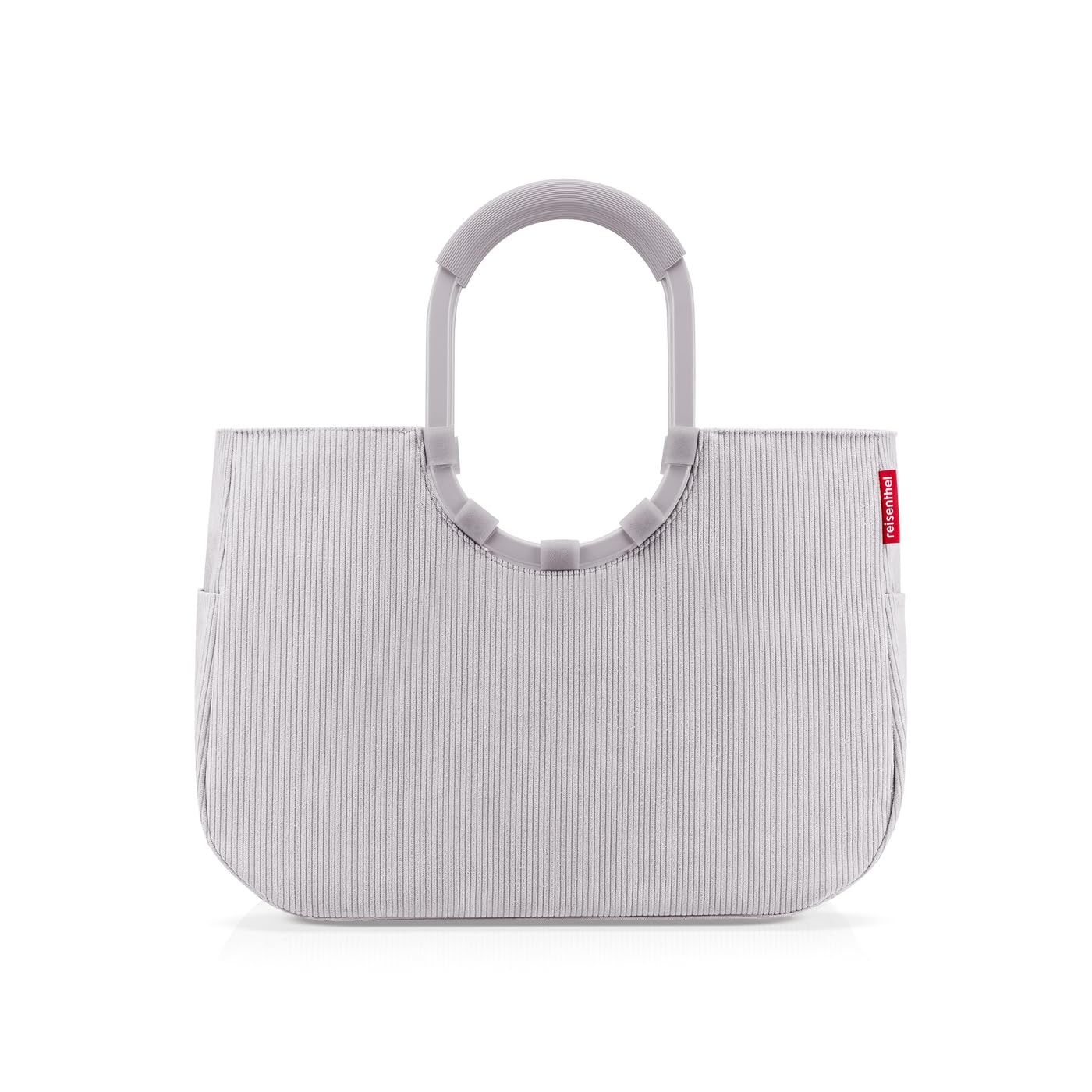 reisenthel Loopshopper L - Sturdy Bag with Practical Compartments Made from Recycled PET Bottles - Charming and Water-Repellent Design Gold, Cord Grey, L, Casual