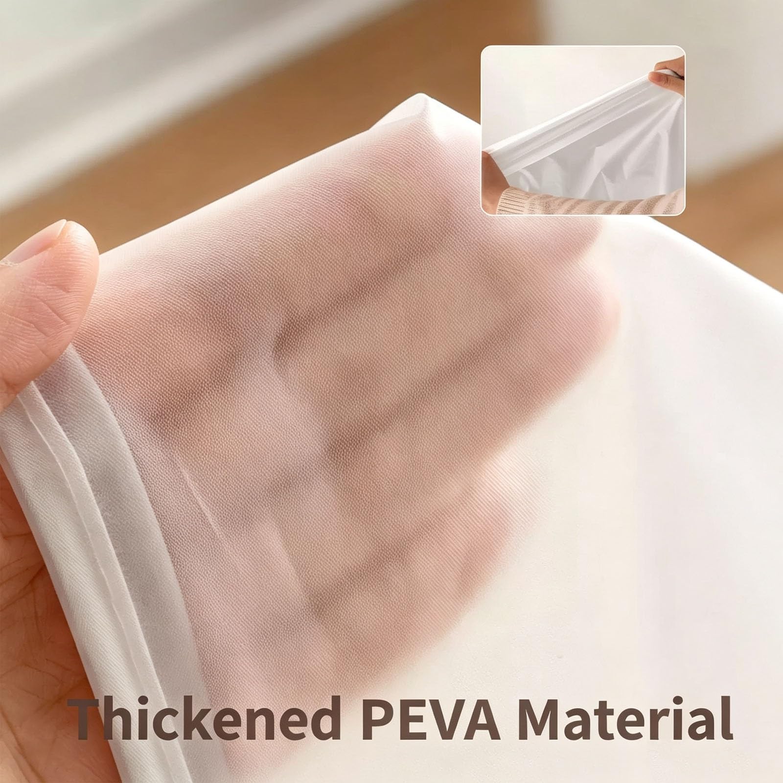 Kleidersäcke zum Aufhängen von Kleidung, Schutzhüllen Reißverschluss PEVA | Atmungsaktiv und Wasserdicht,zur Aufbewahrung im Kleiderschrank sowie for Anzüge,Mäntel(5pcs,60x80cm/23.6x31.5in)