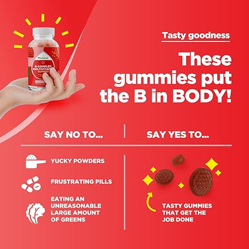 Miniatura 8 de Gomitas de complejo de vitamina B para adultos y niños, complejo de vitaminas B con tiamina, riboflavina, niacina, 6, 12 y folato, suplemento de