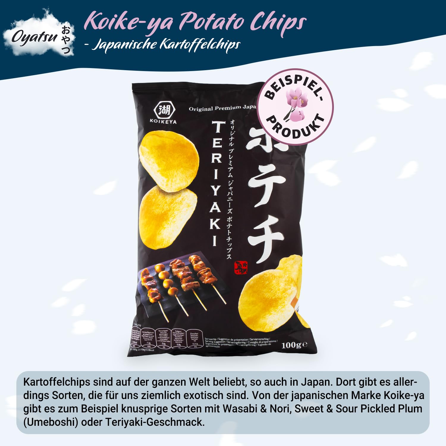 getDigital Oyatsu Japan Box - 25 Snacks Mix - Japanische Süßigkeiten, Chips, Mochi, Cracker, Schokolade, Sweets, inklusive Broschüre - Geschenkset