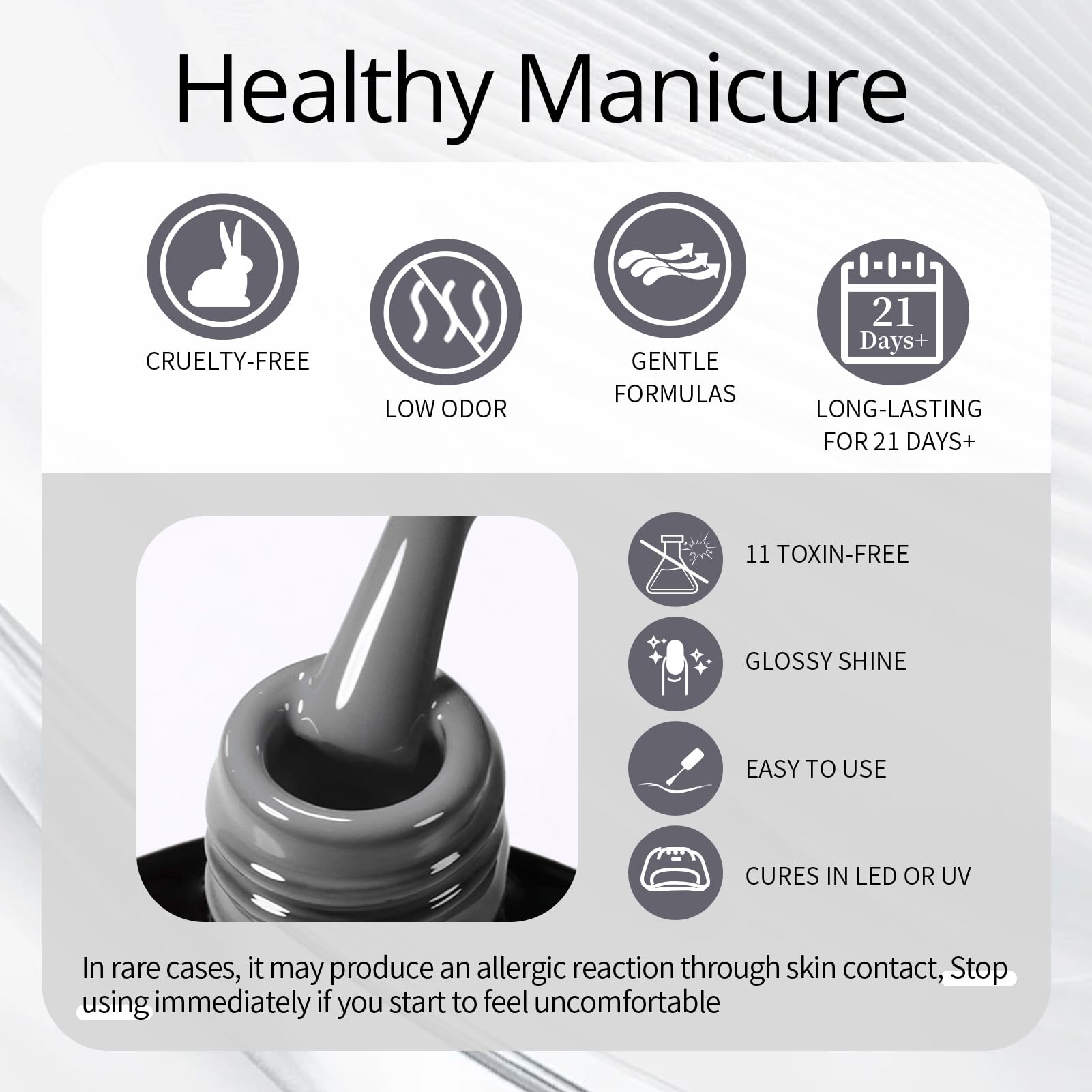 Juego de esmaltes de uñas de gel negro y blanco, 6 colores negro, blanco, gris, esmalte de gel negro con purpurina plateada para todas las estaciones, juego de manicura de uñas de gel para 7