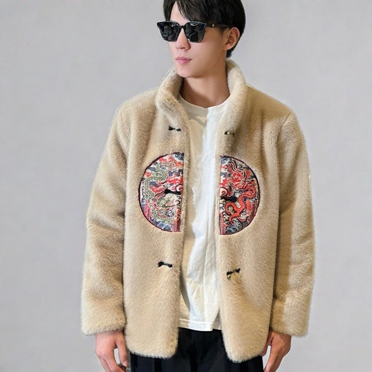 パパス　チャイナジャケット　綿 Amazon | [Taopagii] ボアブルゾン ファーコート ジャケット