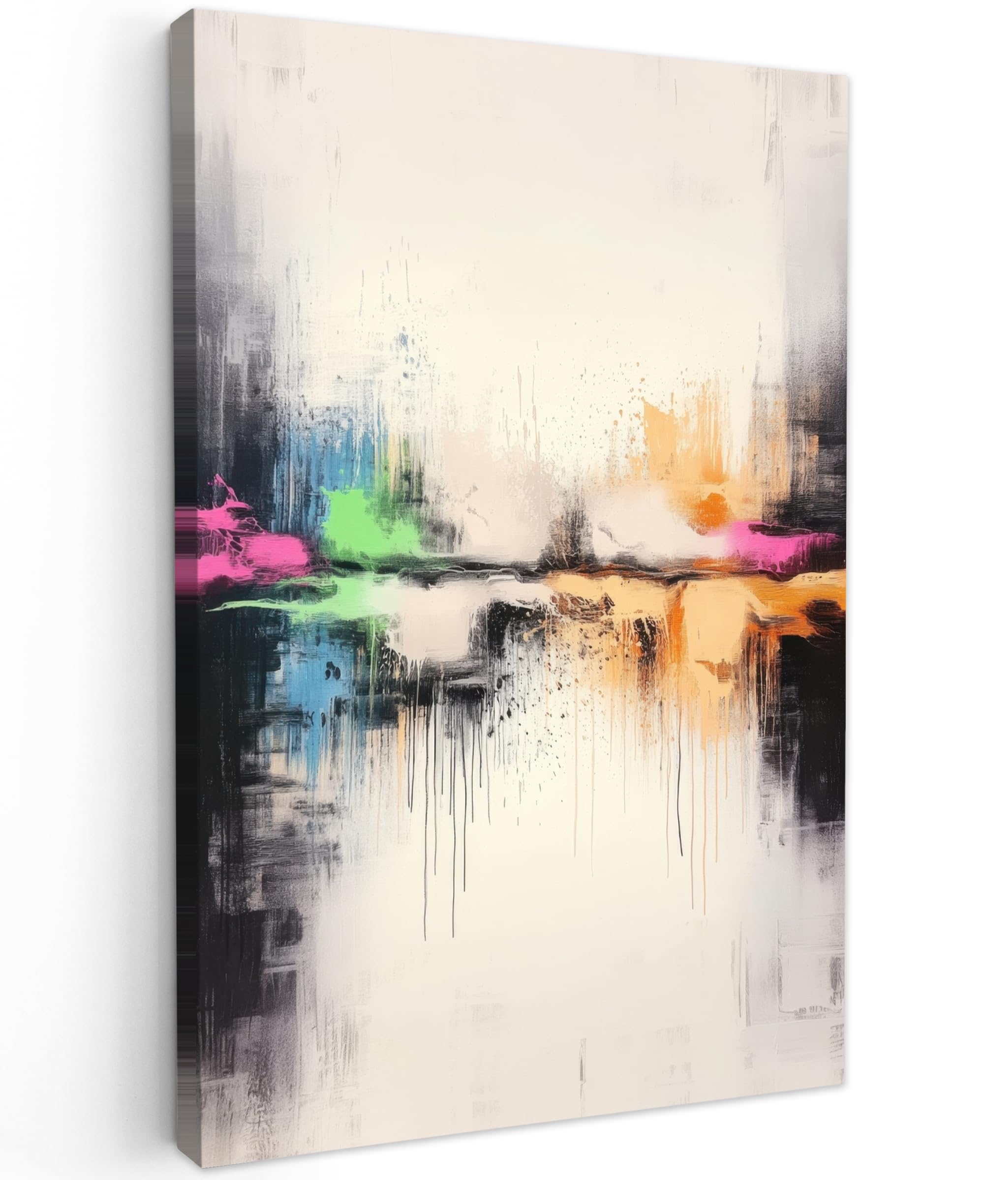 MuchoWow© Canvas Wall Art 24"x35" / 60x90 cm Home Decor Paintings for Living Room Decorations Gifts Hallway Abstract - Color Burst - Landscape