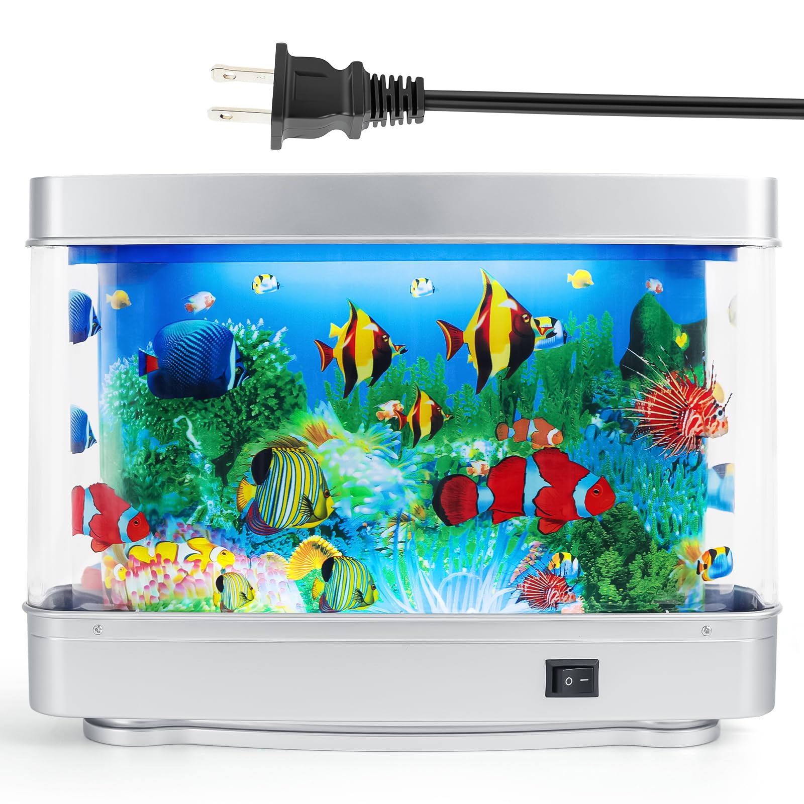 Gefälschter Fischtank Baby Aquarium Spielzeug - Mini Krippe Aquarium Lampe. Künstliche Fischlampe Aquarium - Virtuelles Ozean bewegliches Fisch-Nachtlicht für Schlafzimmerdekor. Kinder