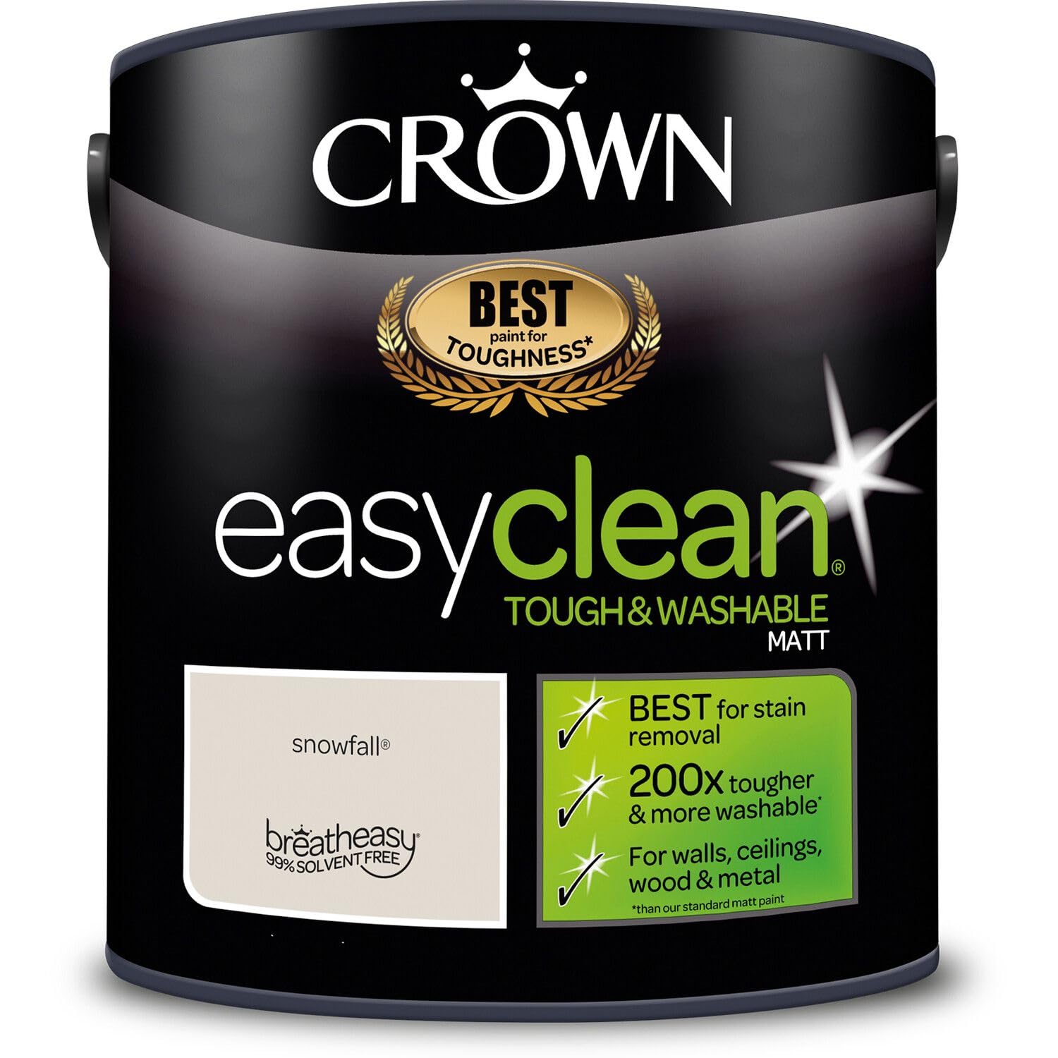 Wallpaper Empire Snowfall Crown Easyclean Matt Emulsion Paint 5L – Washable & Wipeable Interior Wall Paint