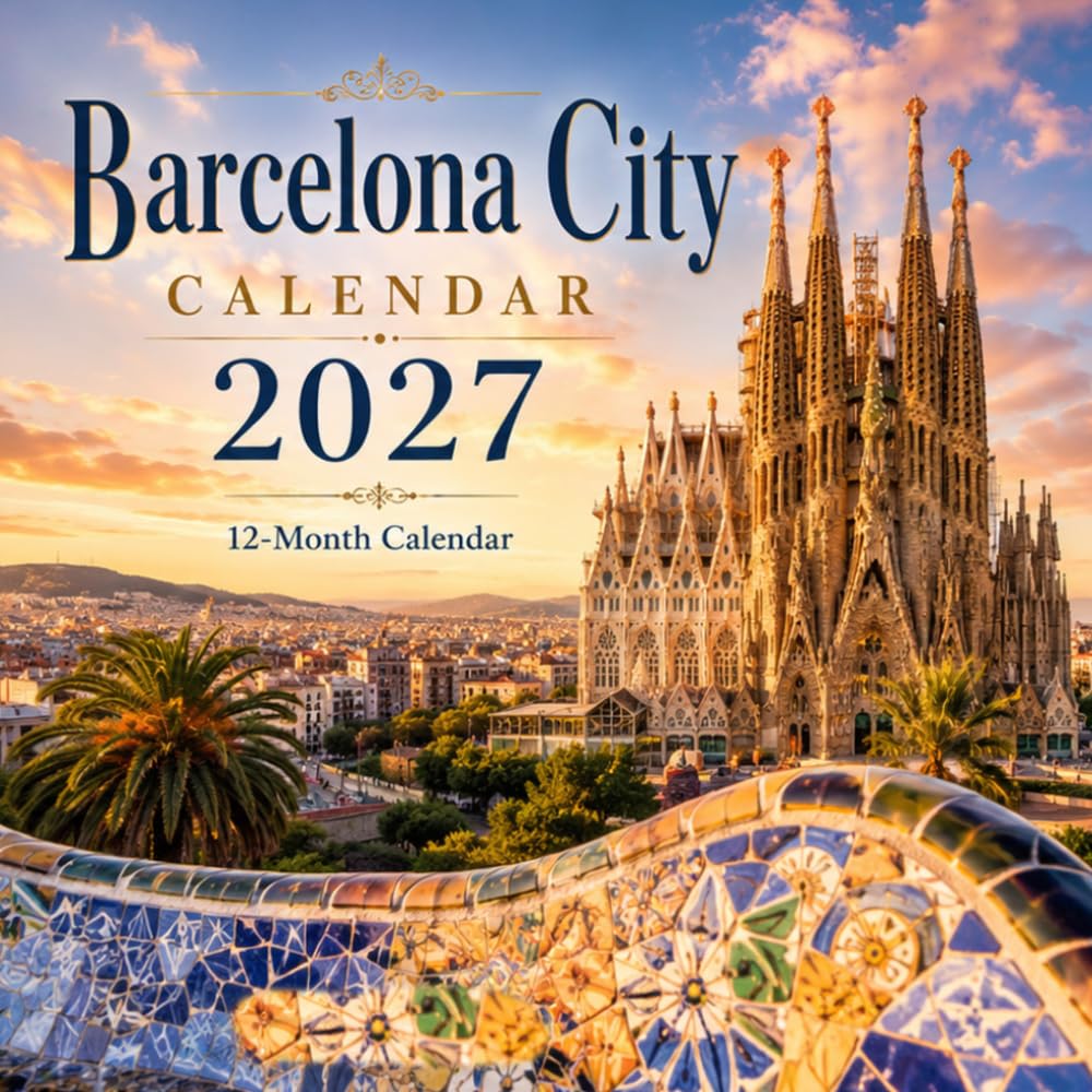 Barcelona 2027 Calendar: 12 Months of Stunning Architecture, Coastal Beauty, and Spanish Culture