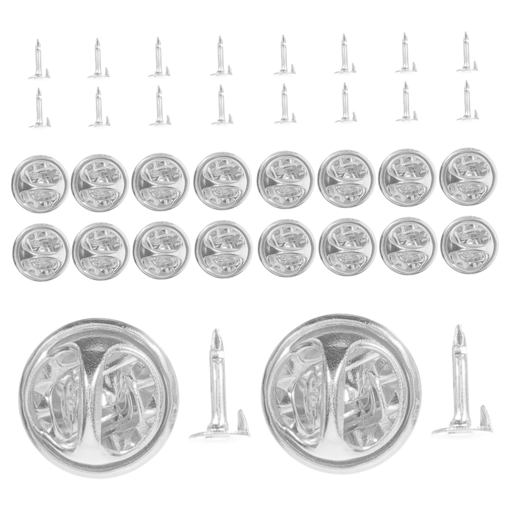 OSALADI 50Pcs Enamel Pin Backs with Clutch Safety Backs for Brooches Tie Tack and DIY Accessories Durable Design for Crafts and Fashion Items