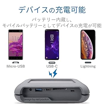 Amazon | LaCie HDD ポータブルハードディスク 2TB DJI Copilot