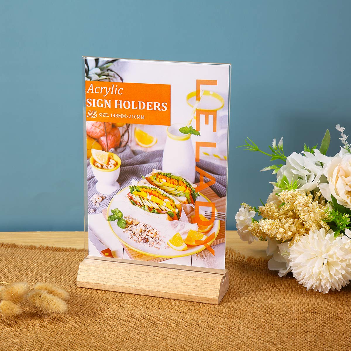 Buy LELADY A5 Acrylic Sign Holder (6 Pack) Plastic A5 Display Stands