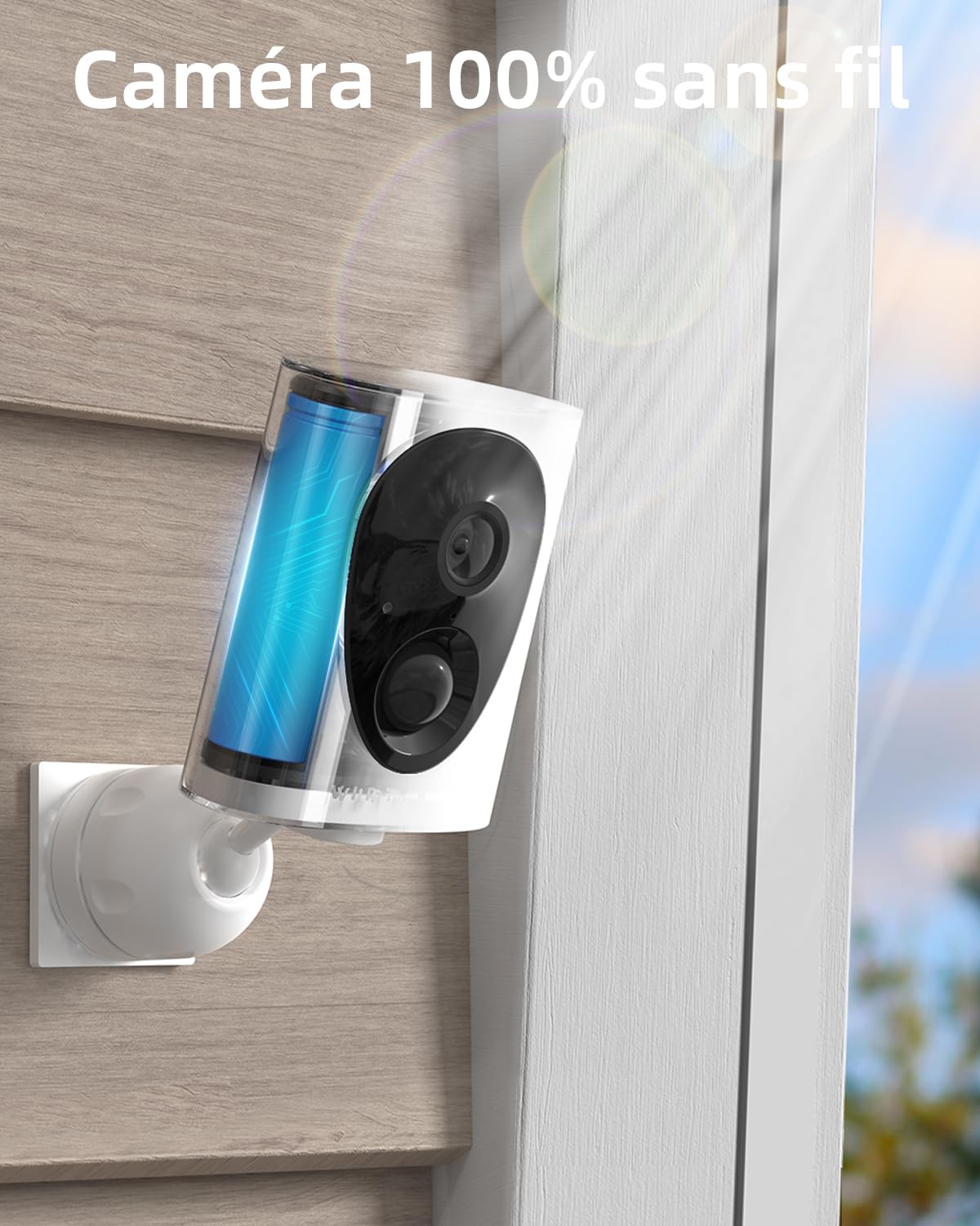 VIRTAVO Caméra Surveillance WiFi Extérieure sans Fil, 2K Caméra Extérieure, Batterie Rechargeable, Détecteur de Mouvement PIR, Alarme Maison, Vision Nocturne Couleur, Carte SD/Cloud | Détection PIR, audio bidirectionnel, Wi-Fi 2,4 GHz, sans abonnement, ut