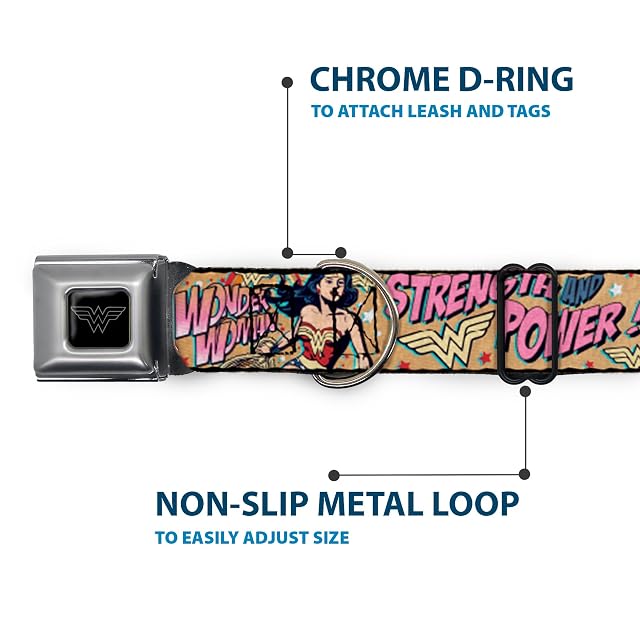 Foto 5 de 8 de Buckle-Down Collar de Perro Wonder Woman Strength & Power de 15 a 26 Pulgadas, Grande