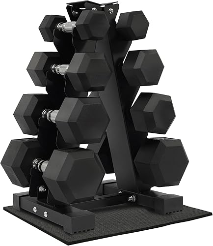 Balancefrom Rubber Encased Hex Dumbbell in Pairs