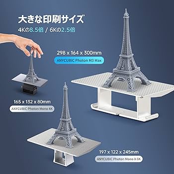 未使用品 ANYCUBIC Photon M3 Max 3Dプリンター 光造形式 Amazon | ANYCUBIC Photon M3 Max 3Dプリンター 光造形 3D