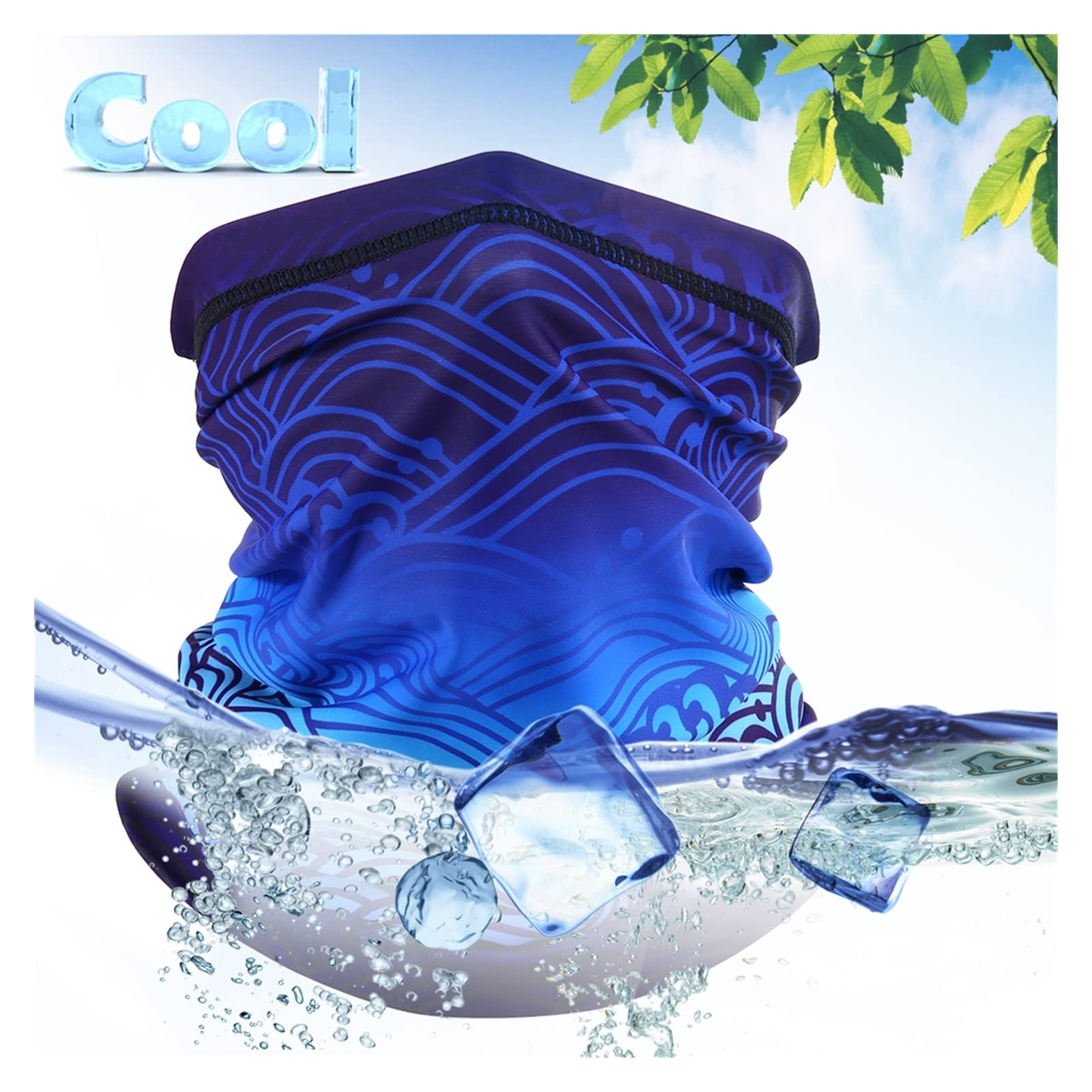 Summer Ice Silk Bandana Ciclismo Impreso Halfark Mask Mask Sport Neck Gaiter Caminata FOL Mask Curring Tube Buff Mujeres Mujeres