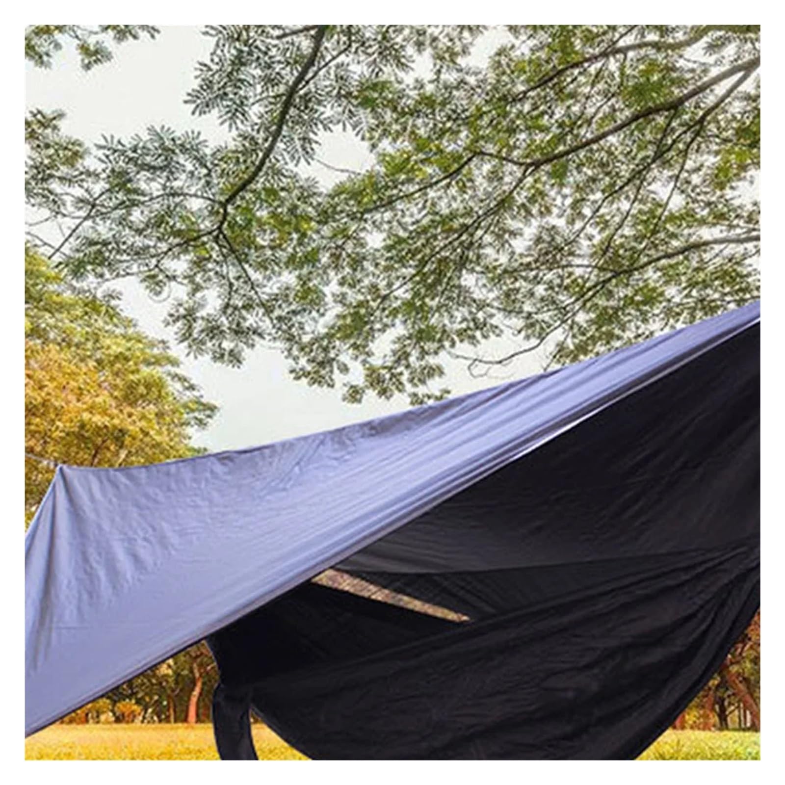 Bâche imperméable ultra légère - 350 x 280 cm - Tente de camping en plein air - Hamac de pluie - Auvent de jardin (vert noirâtre)