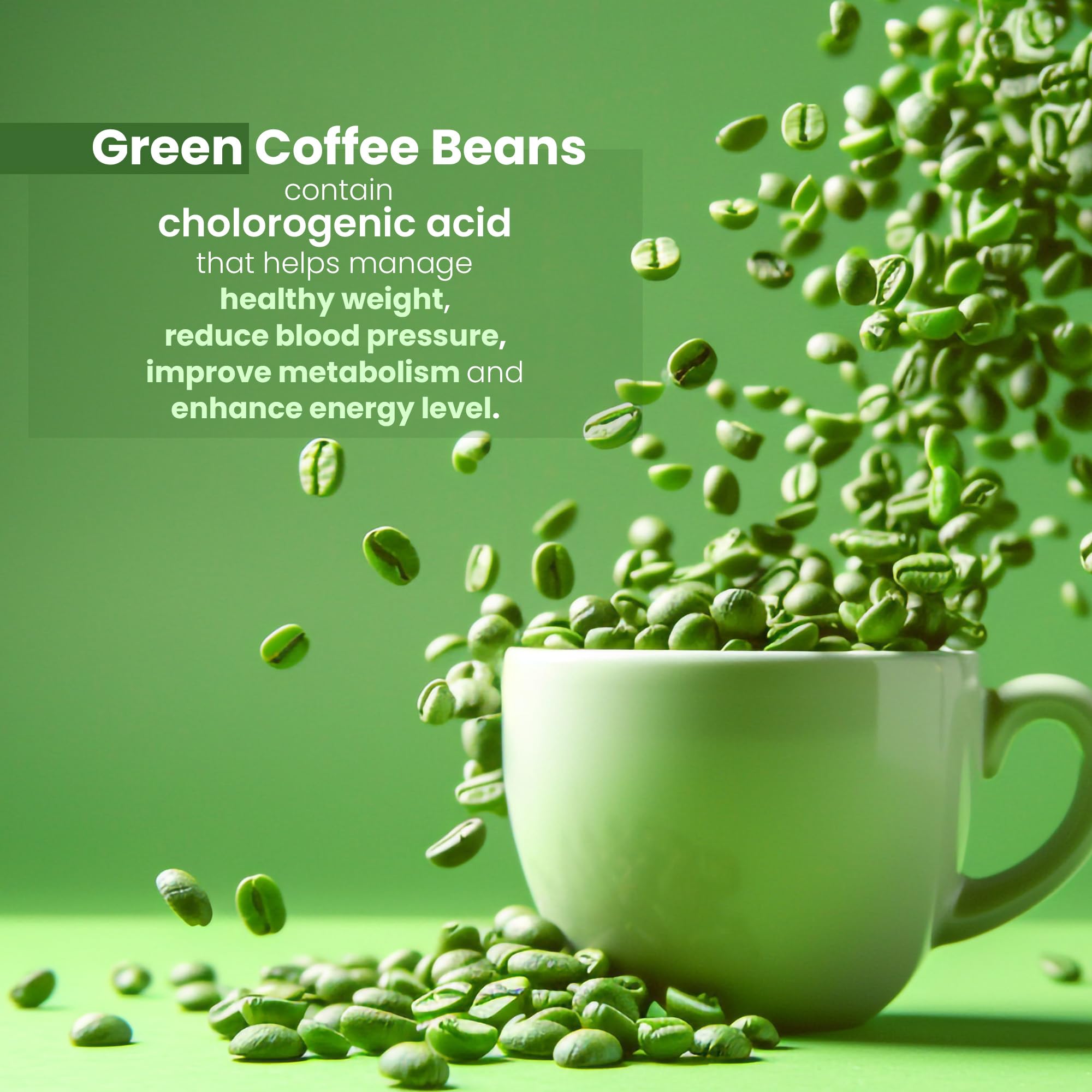 Sheopals Green Coffee Beans Unroasted – Natural Chlorogenic Acid for Weight Management & Detox | 100% Pure Arabica | For Men & Women | 100gms 1 Pack — Amazon image 6
