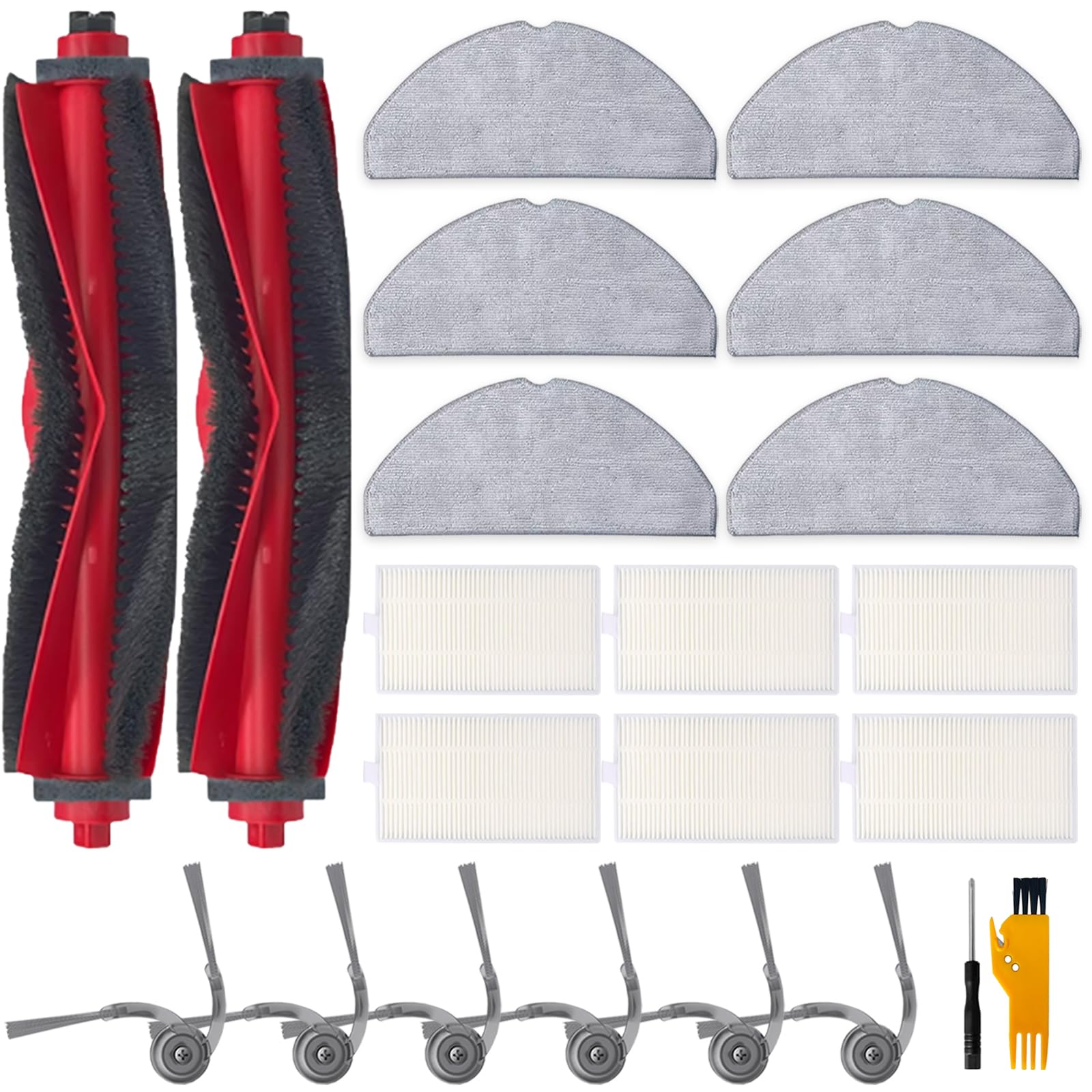 Lot De 21 Accessoires Pour Robot Aspirateur Roborock Q7 L5+ / Q7 M5