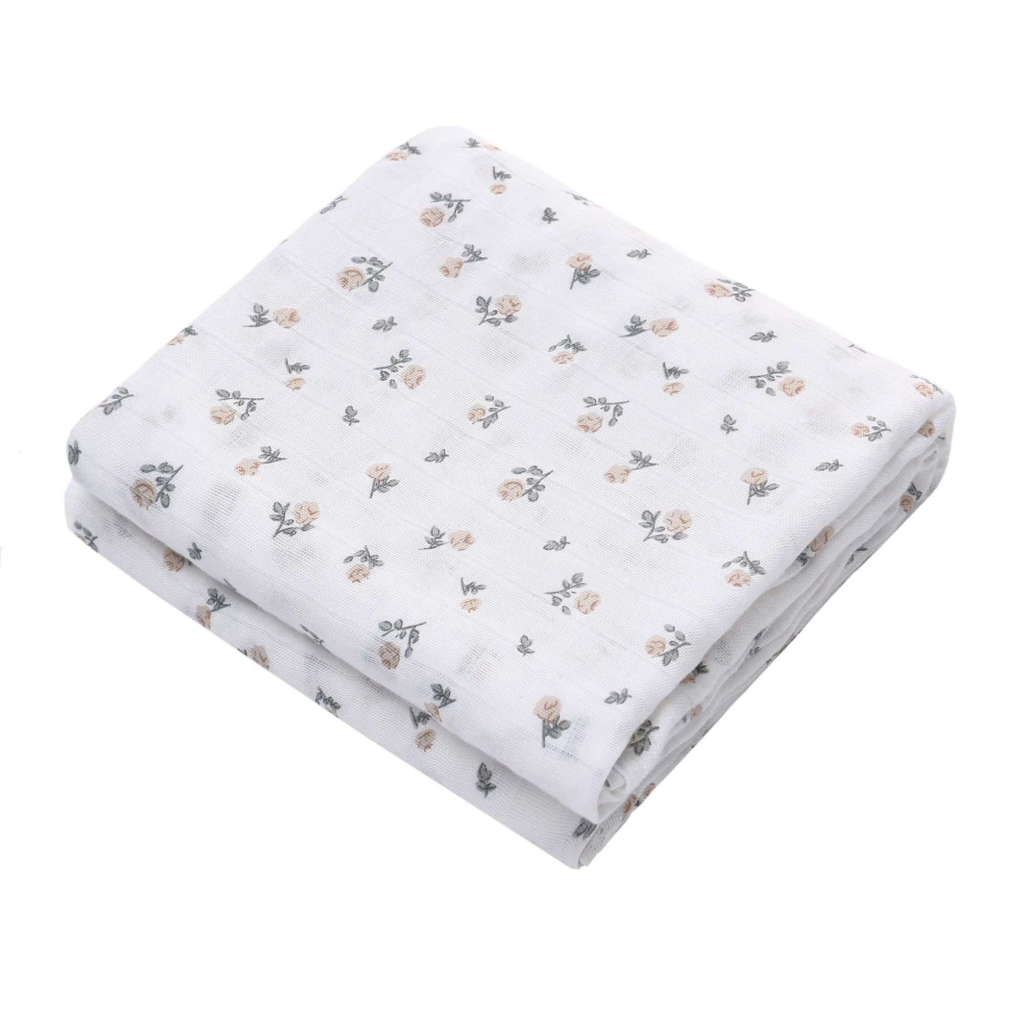 Miracle Baby Bamboo Newborn Baby Blanket Wrap,Large Swaddle Cloths for Baby Boys and Girls 120cm x 120cm Blanket Burp Cloths,Essential Items for Baby Shower