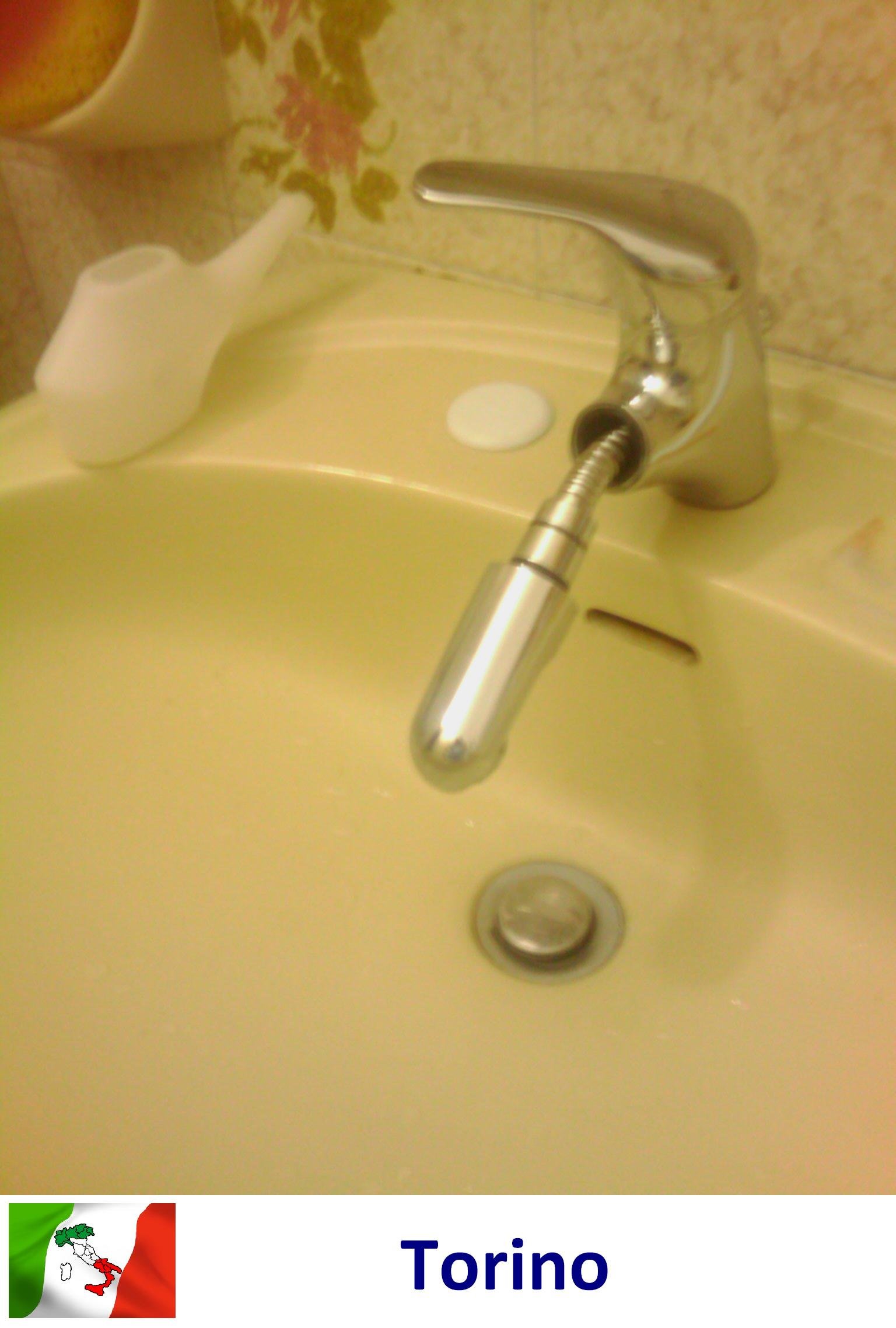 emmevi Miscelatore lavabo doccetta Estraibile Scarico Automatico Serie Ambra Cromato 9096 Made in Italy