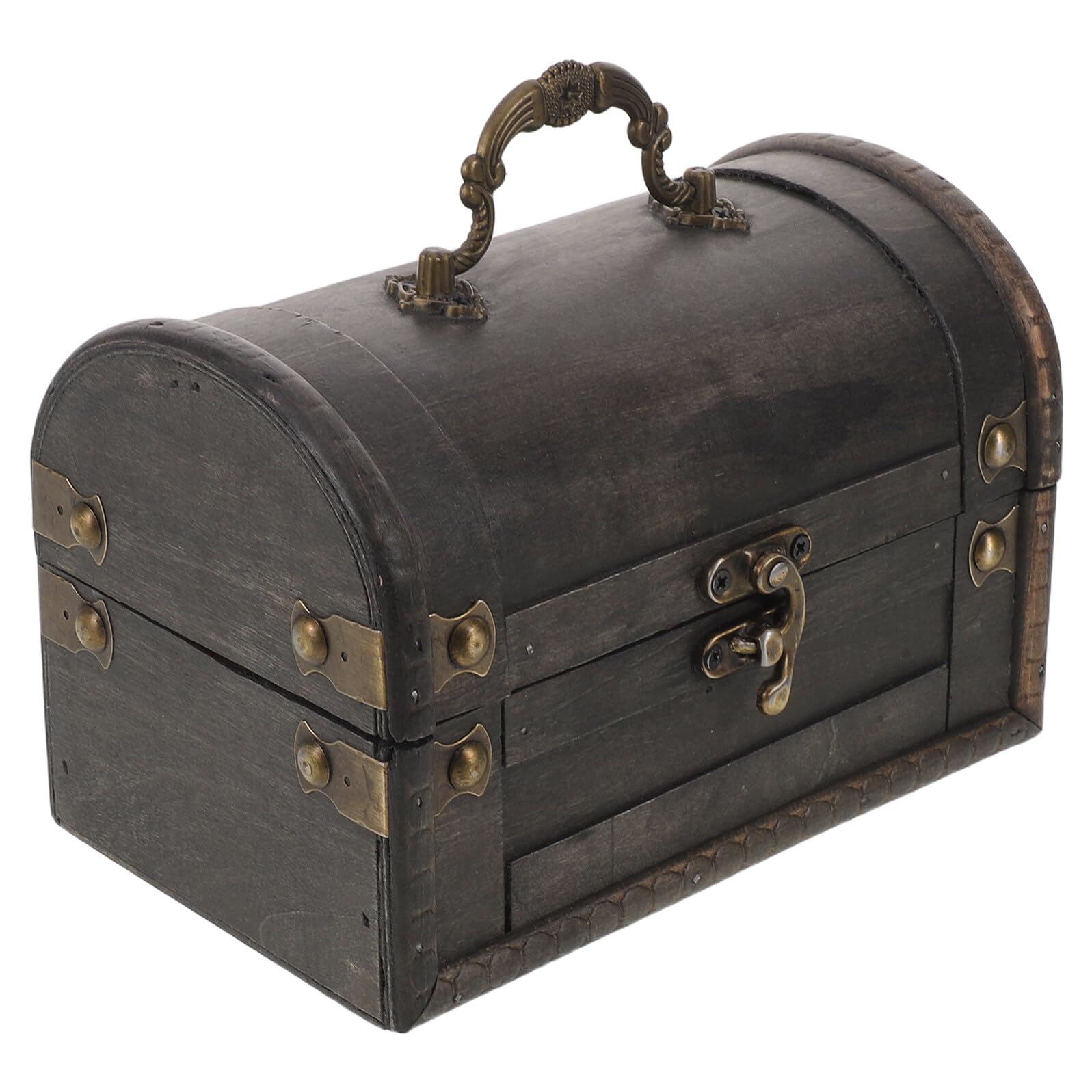 Boîte à bijoux vintage en bois Healvian coffret de rangement colliers