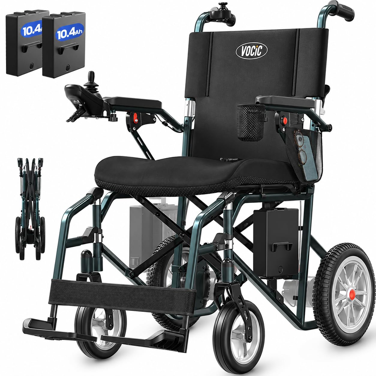 VOCIC V34 Silla de ruedas eléctrica portátil con control de acompañamiento