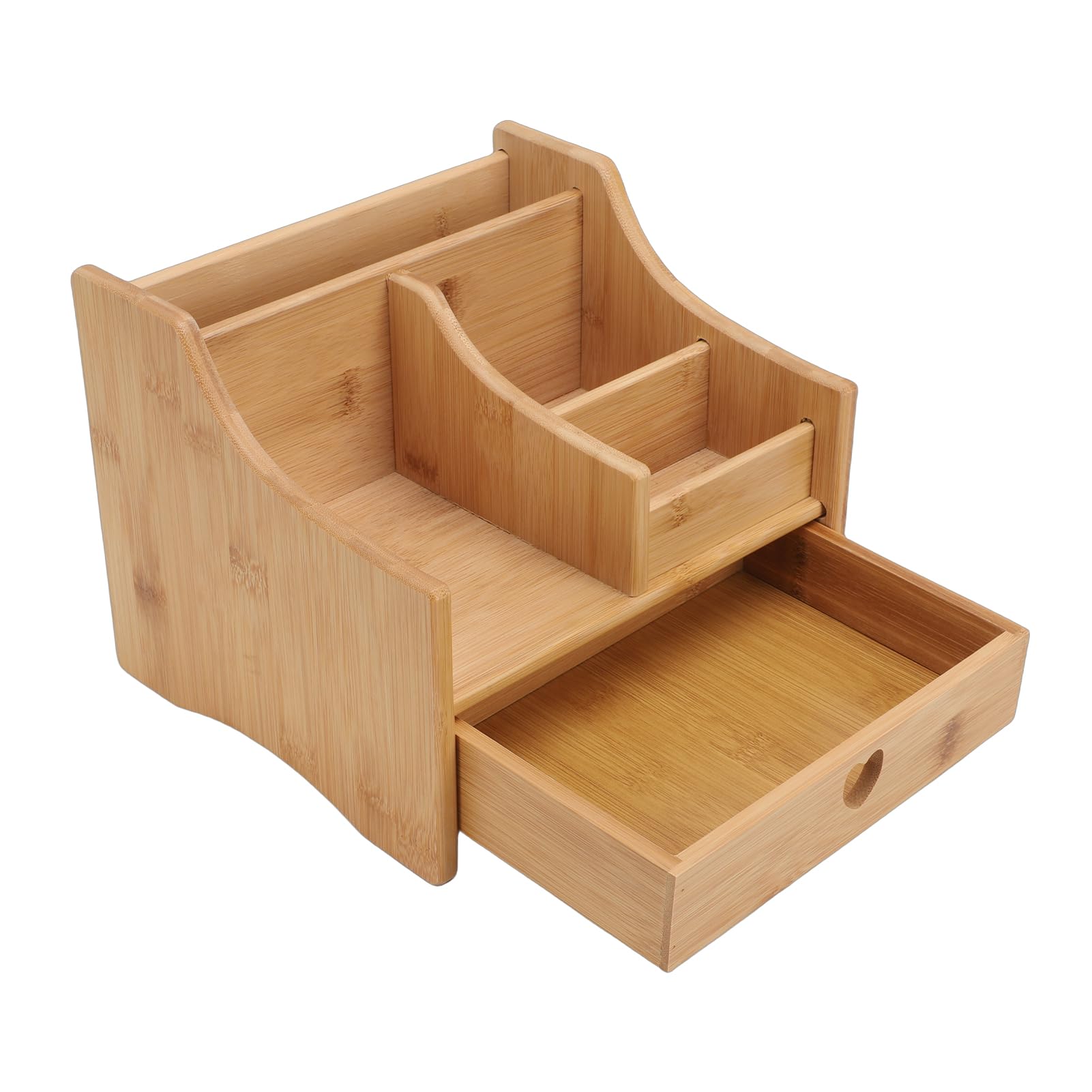 Tissting Organizzatore da Scrivania in Legno con Cassetto Multifunzione | Organizer Scrivania In Legno Con Cassetto Per Ufficio E Casa Ripone Telecomandi E Gioielli