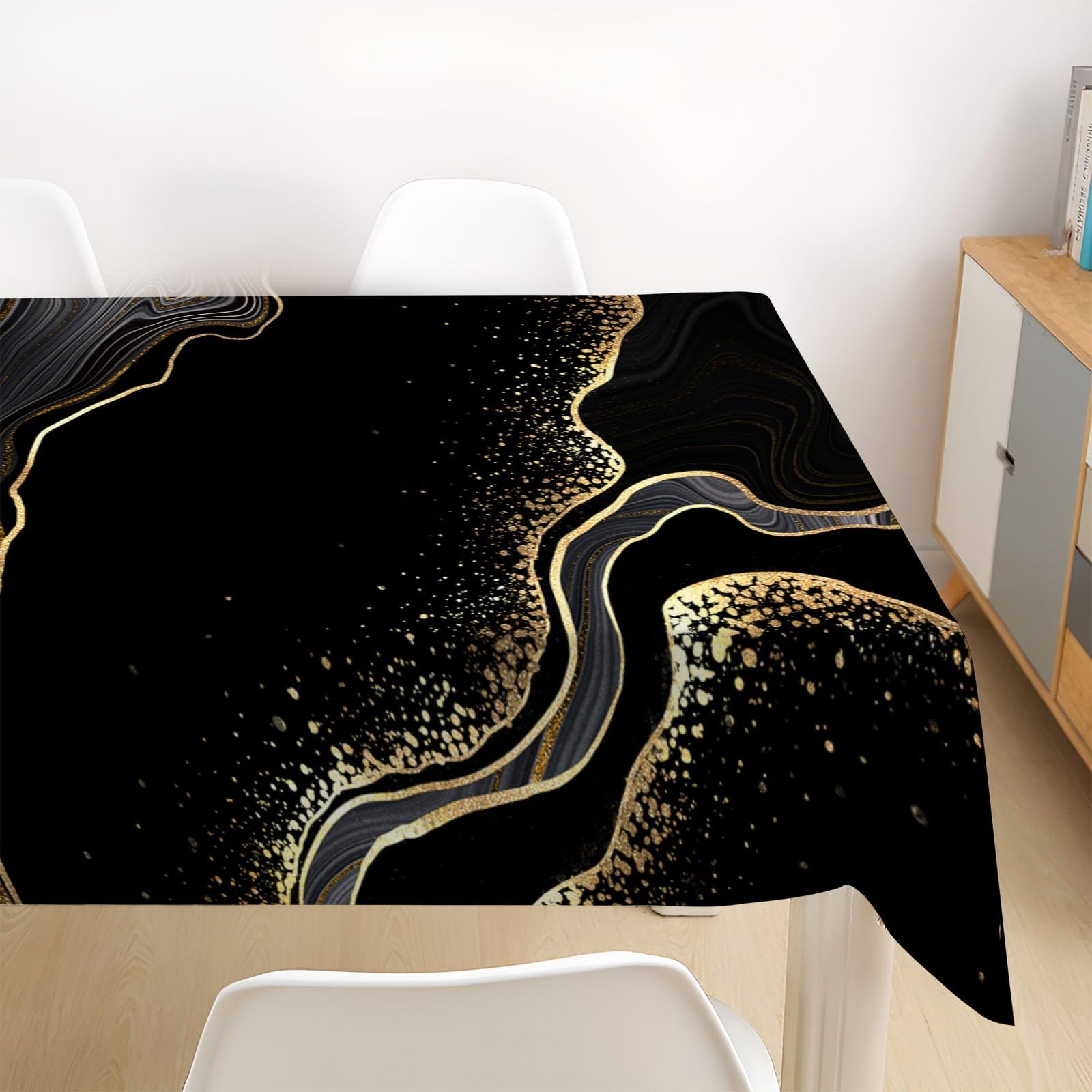 Obrus 150 x 210 cm marmur geometryczny zmywalny obrus wodoodporny bez zmarszczek obrus na stół kuchenny pyłoszczelny dekoracja stołu ogrodowego 2 szt