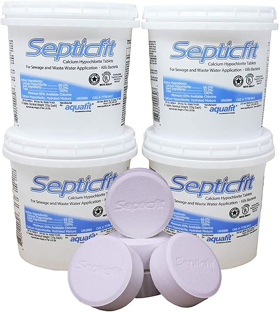 Septicfit Septic Chlorine Tablet 4 Pail Value Pack 6