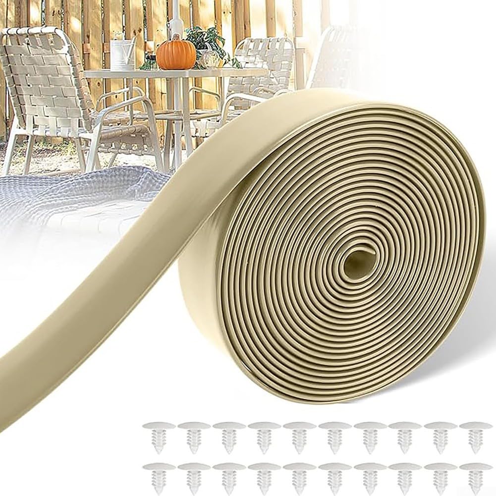 Correa de PVC de repuesto para muebles de exterior, resistente a la intemperie de 20 pies, kit de correas para silla de jardín para tumbona junto a la piscina, correa de silla de cubierta y cinta de