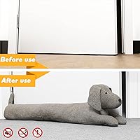 Vista 5 de Tope de Corrientes de Aire Resistente de 36 Pulgadas para Debajo de la Puerta, Forma de Animales Lindos Protector de Corrientes de Aire para Puerta