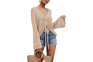 FERBIA Women Crochet Beach Cover Up