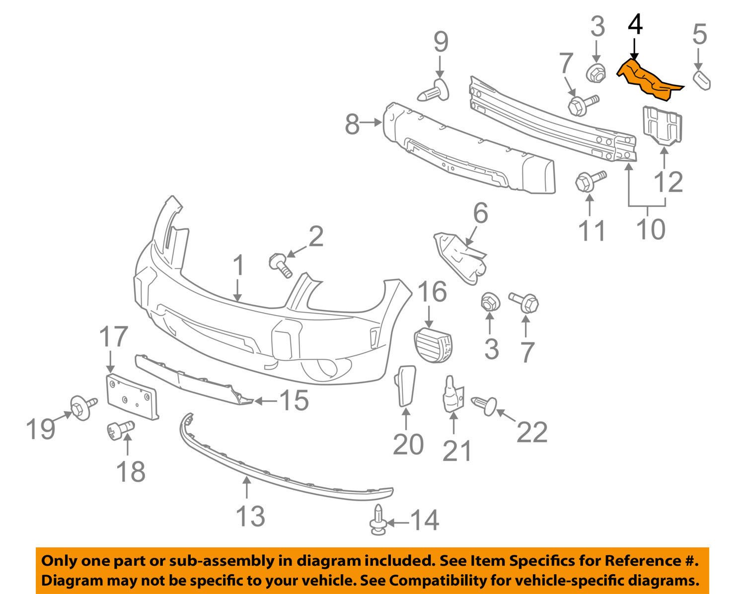 Soporte General Motors 15827789 fija la fascia frontal sin vibraciones 3