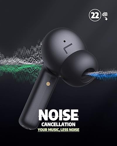 Miniatura 2 de ausounds Auriculares inalámbricos, cancelación activa de ruido, 20 horas de reproducción, entrenamiento resistente al sudor, control táctil (negro)