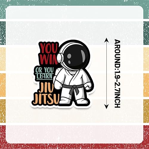 Miniatura 4 de 150 calcomanías de Jiu Jitsu, suministros de fiesta de Jiu Jitsu brasileño, suministros de decoración de cumpleaños, regalos deportivos estéticos de