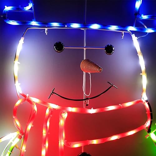 Miniatura 4 de Luz de muñeco de nieve de Navidad con 195 luces LED de 5 pies, letrero de neón iluminado para decoración de Navidad al aire libre, interior, césped,