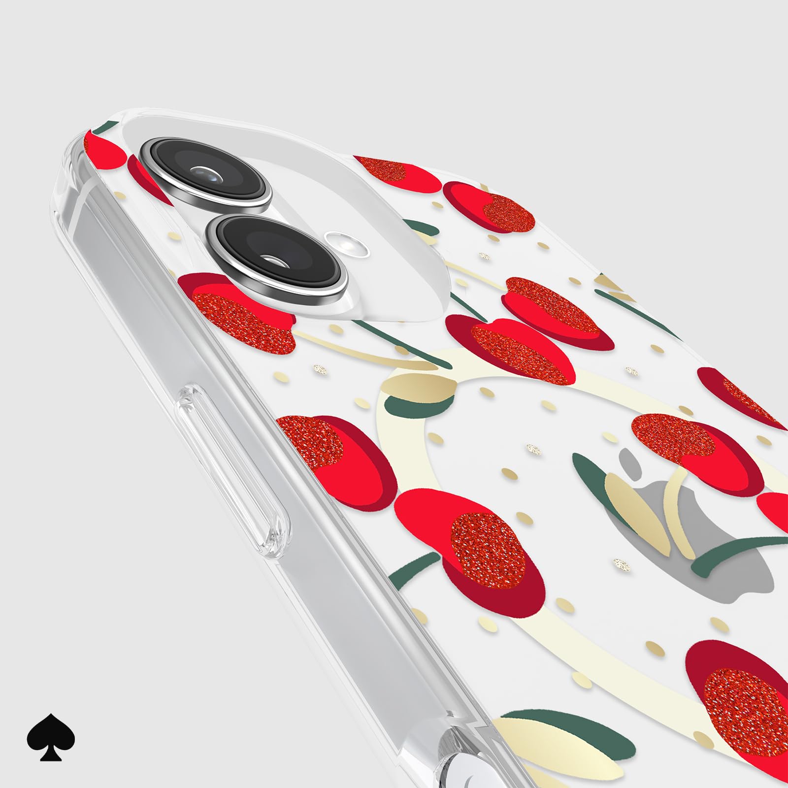 Kate Spade New York Etui na iPhone'a 16 – kompatybilne z MagSafe – designerskie etui na telefon – klejnoty Cherry Dot