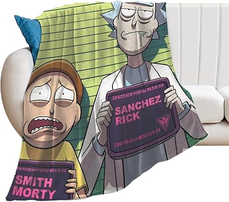 Amazon アメリカのアニメ リック アンド モーティ アニメ キッズ 漫画 可愛い ブランケット 夏用 冷房対策 毛布 シングル おしゃれ 冷感 ひんやり 通気 クール 接触冷感 タオル地ケット リバーシブル エアーケット 軽量 ひざ掛け 夏 ハーフケット フランネル ふんわり