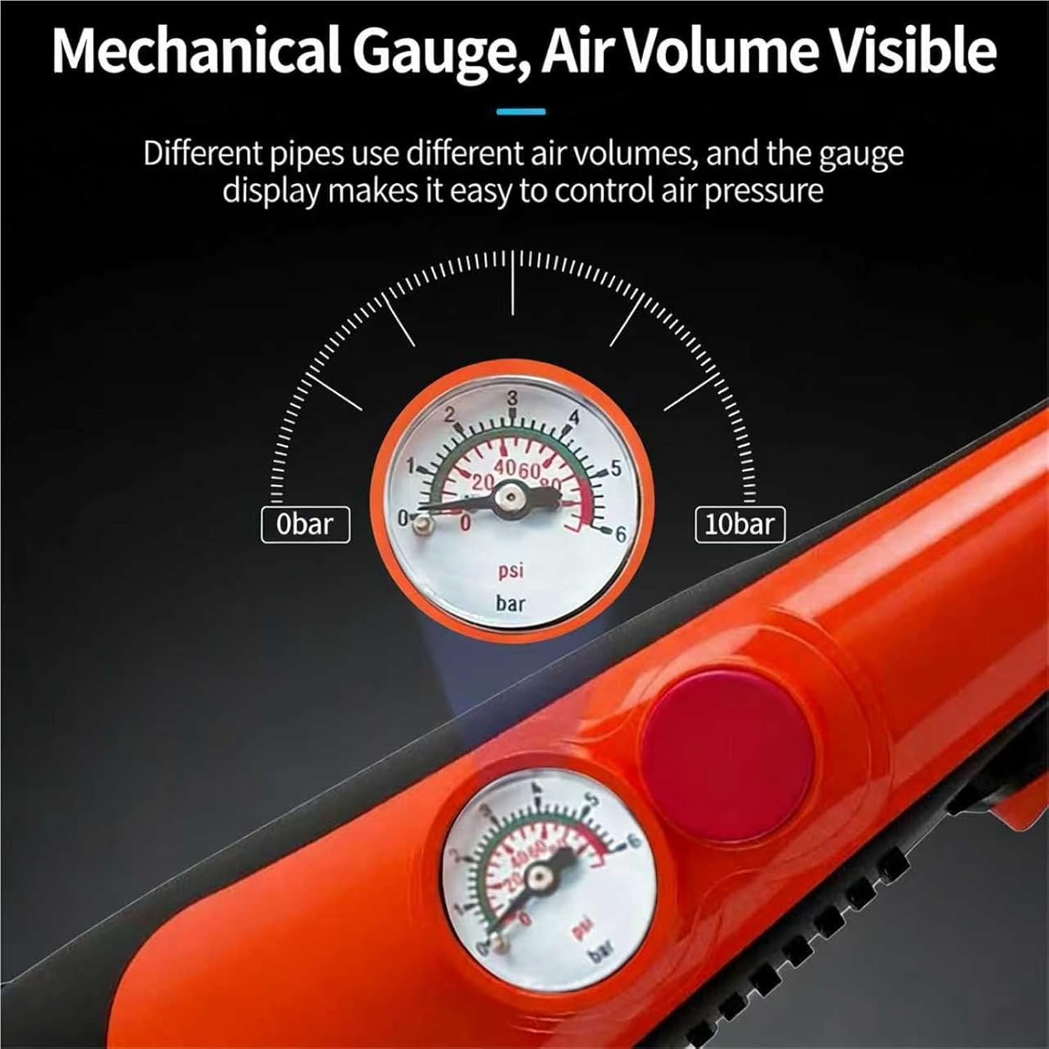 Electric Toilet Plunger, Handheld High Pressure Drain Unclogger Plungers, with 4 Replaceable Heads, Real-Time Barometer, Dredge Tool Set, for Toilet, Floor Drain, Sewer, Clogged Pipe